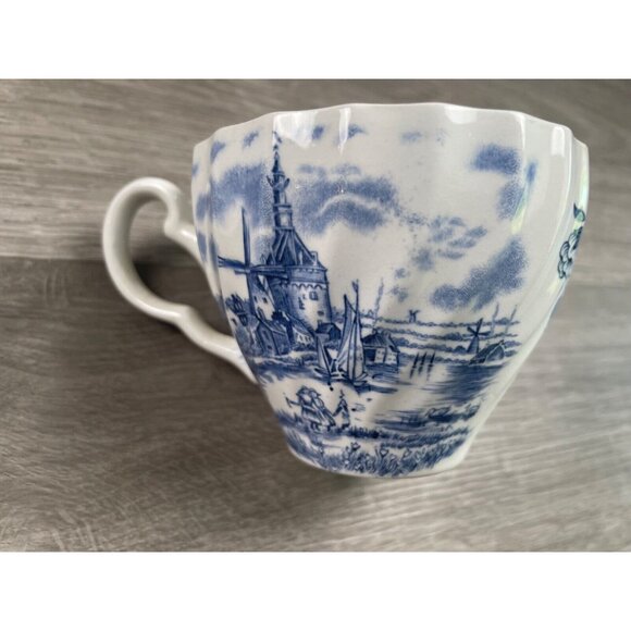 Johnson Bros Blue Coaching Scenes Tea Cup & Saucer Country Made in England - Picture 10 of 10